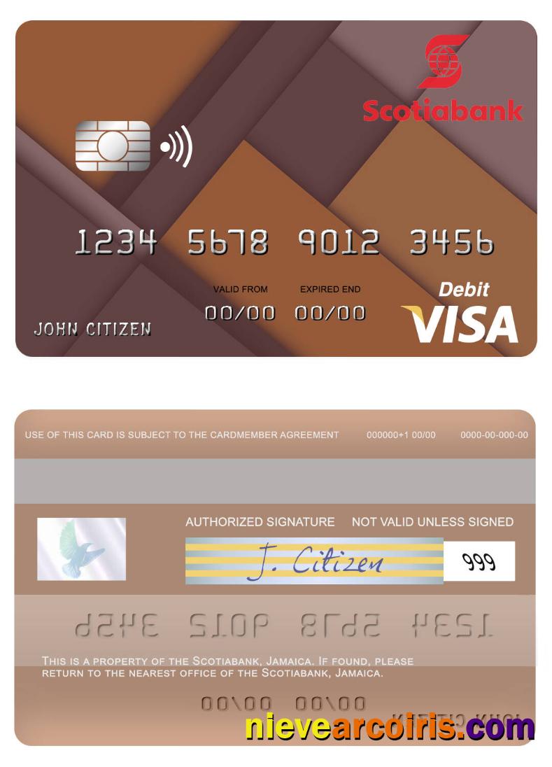 Jamaica Scotiabank visa debit card